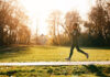 woman jogging outdoors for fitness