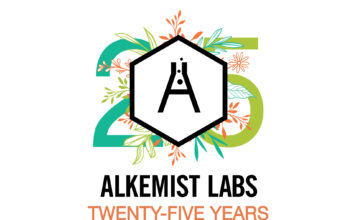 25th anniversary logo in green and orange letters