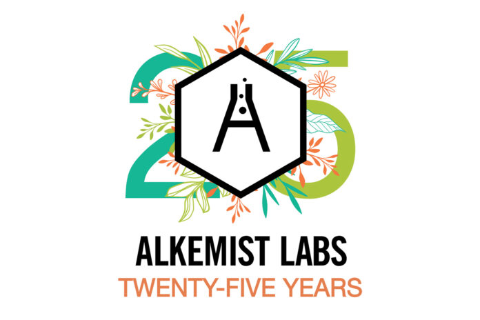 25th anniversary logo in green and orange letters