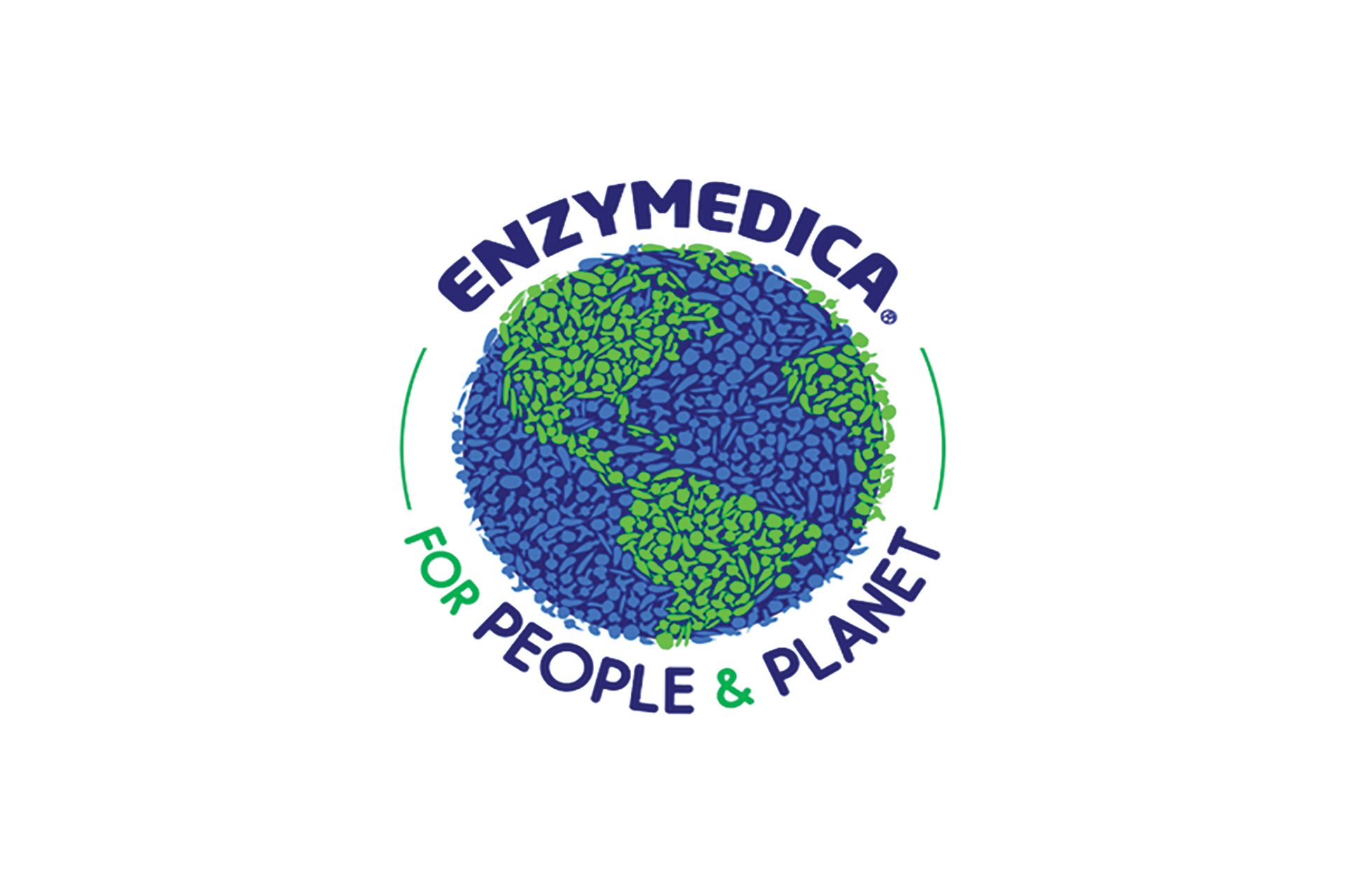 Enzymedica planet logo blue and green